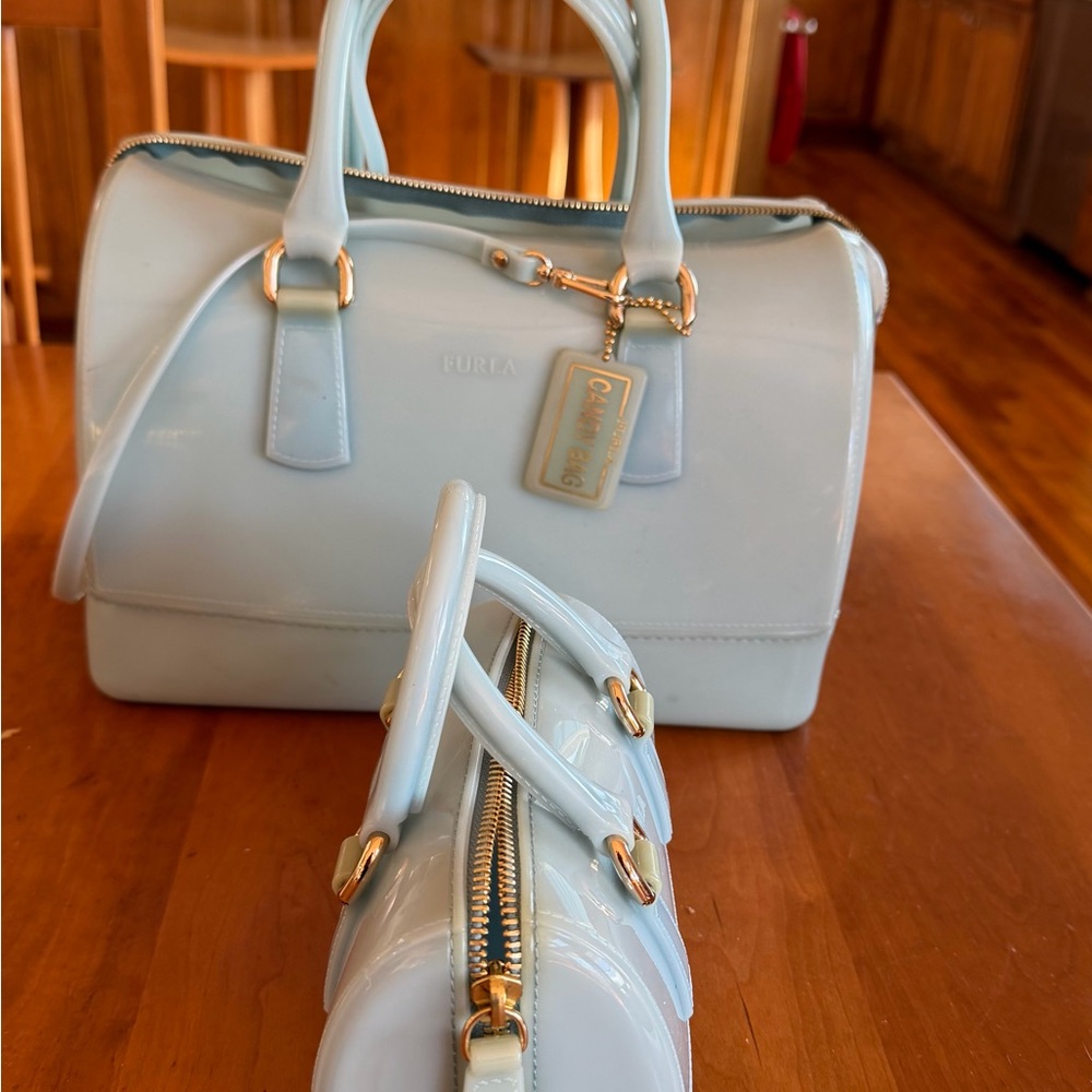 Furla Sky Blue Satchel Set - Picture 2 of 7